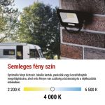 EMOS ZS2214B, LED reflektor GLARO 10W, fekete, IP65, 1000 lm, természetes fehér