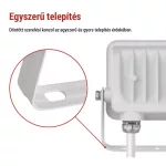 EMOS ZS2214W, LED reflektor GLARO 10W, fehér, IP65, 1000 lm, természetes fehér