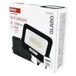 EMOS ZS2224B, LED reflektor GLARO 20W, fekete, IP65, 2000 lm, természetes fehér