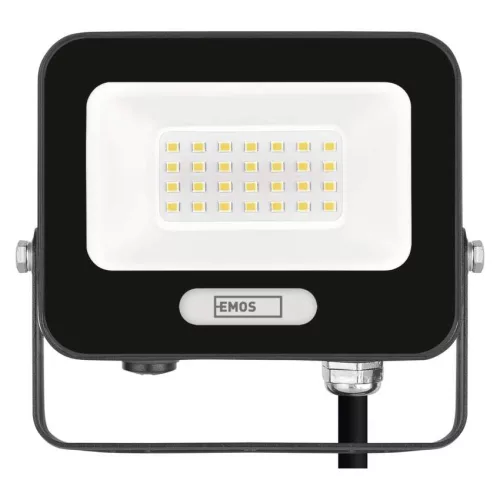 EMOS ZS2224B, LED reflektor GLARO 20W, fekete, IP65, 2000 lm, természetes fehér