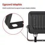EMOS ZS2224B, LED reflektor GLARO 20W, fekete, IP65, 2000 lm, természetes fehér