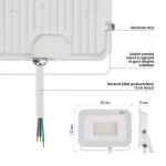EMOS ZS2233W, LED reflektor SIMPO 30W, fehér, IP65, 3000 lm, természetes fehér