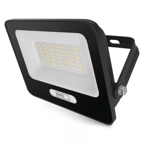EMOS ZS2234B, LED reflektor GLARO 30W, fekete, IP65, 3000 lm, természetes fehér