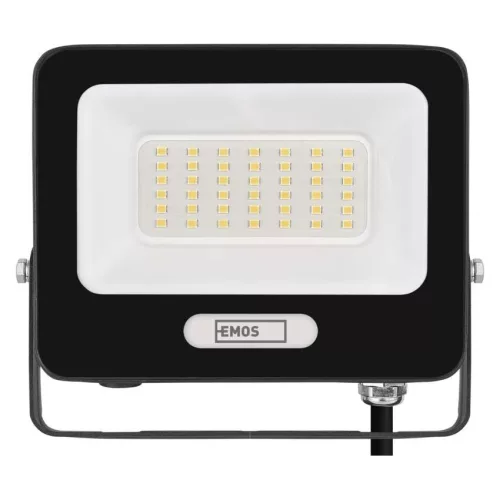EMOS ZS2234B, LED reflektor GLARO 30W, fekete, IP65, 3000 lm, természetes fehér