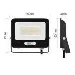 EMOS ZS2234B, LED reflektor GLARO 30W, fekete, IP65, 3000 lm, természetes fehér