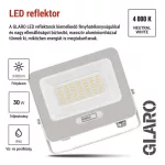 EMOS ZS2234W, LED reflektor GLARO 30W, fehér, IP65, 3000 lm, természetes fehér