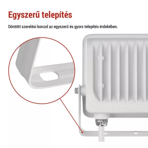 EMOS ZS2234W, LED reflektor GLARO 30W, fehér, IP65, 3000 lm, természetes fehér