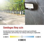 EMOS ZS2244B, LED reflektor GLARO 50W, fekete, IP65, 5000 lm, természetes fehér