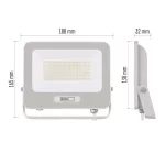 EMOS ZS2244W, LED reflektor GLARO 50W, fehér, IP65, 5000 lm, természetes fehér