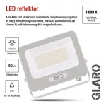 EMOS ZS2244W, LED reflektor GLARO 50W, fehér, IP65, 5000 lm, természetes fehér