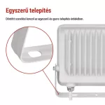 EMOS ZS2244W, LED reflektor GLARO 50W, fehér, IP65, 5000 lm, természetes fehér