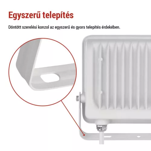 EMOS ZS2244W, LED reflektor GLARO 50W, fehér, IP65, 5000 lm, természetes fehér