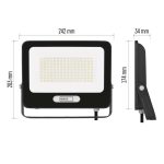 EMOS ZS2254B, LED reflektor GLARO 100W, fekete, IP65, 10000 lm, természetes fehér