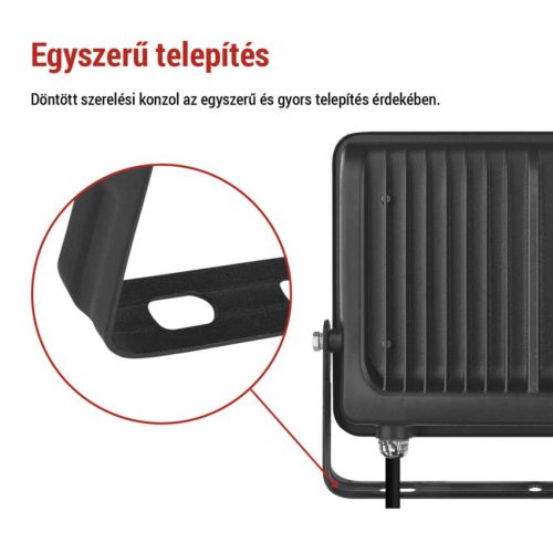 EMOS ZS2254B, LED reflektor GLARO 100W, fekete, IP65, 10000 lm, természetes fehér