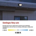 EMOS ZS2254B, LED reflektor GLARO 100W, fekete, IP65, 10000 lm, természetes fehér