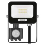 EMOS ZS2314B, LED reflektor GLARO PIR 10 W, fekete, IP54, 1000 lm, természetes fehér