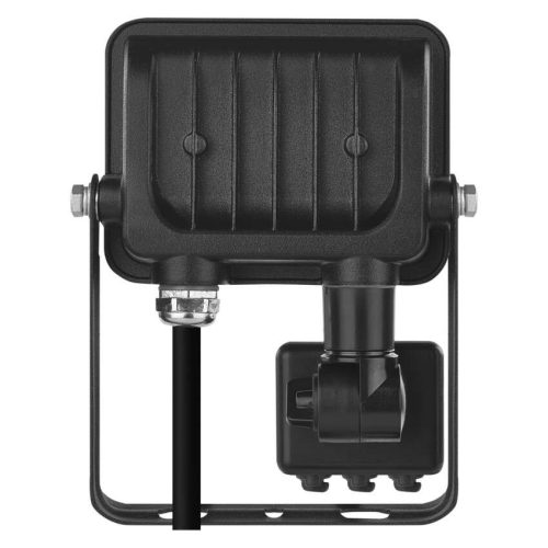 EMOS ZS2314B, LED reflektor GLARO PIR 10 W, fekete, IP54, 1000 lm, természetes fehér