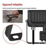 EMOS ZS2314B, LED reflektor GLARO PIR 10 W, fekete, IP54, 1000 lm, természetes fehér