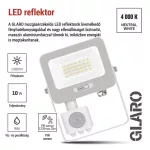 EMOS ZS2324W, LED reflektor GLARO PIR 20 W, fehér, IP54, 2000 lm, természetes fehér