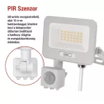 EMOS ZS2324W, LED reflektor GLARO PIR 20 W, fehér, IP54, 2000 lm, természetes fehér
