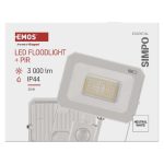 EMOS ZS2333W,  LED reflektor SIMPO 30W 3000LM IP44 PIR semleges fehér