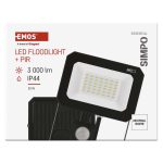 EMOS ZS2333, LED reflektor SIMPO PIR 30 W természetes fehér