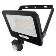   EMOS ZS2334B, LED reflektor GLARO PIR 30 W, fekete, IP54, 3000 lm, természetes fehér