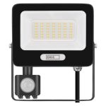 EMOS ZS2334B, LED reflektor GLARO PIR 30 W, fekete, IP54, 3000 lm, természetes fehér