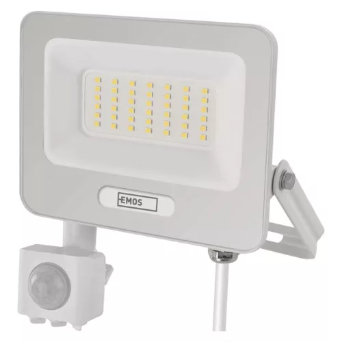 EMOS ZS2334W, LED reflektor GLARO PIR 30 W, fehér, IP54, 3000 lm, természetes fehér