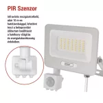 EMOS ZS2334W, LED reflektor GLARO PIR 30 W, fehér, IP54, 3000 lm, természetes fehér