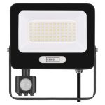 EMOS ZS2344B, LED reflektor GLARO PIR 50 W, fekete, IP54, 5000 lm, természetes fehér