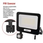EMOS ZS2344B, LED reflektor GLARO PIR 50 W, fekete, IP54, 5000 lm, természetes fehér