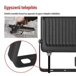 EMOS ZS2344B, LED reflektor GLARO PIR 50 W, fekete, IP54, 5000 lm, természetes fehér