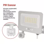 EMOS ZS2344W, LED reflektor GLARO PIR 50 W, fehér, IP54, 5000 lm, természetes fehér