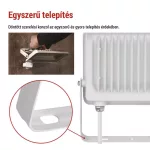 EMOS ZS2344W, LED reflektor GLARO PIR 50 W, fehér, IP54, 5000 lm, természetes fehér