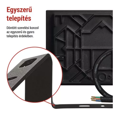 EMOS ZS2532, LED-es reflektor TAMBO, 30 W, 3000 lm, IP65, fekete