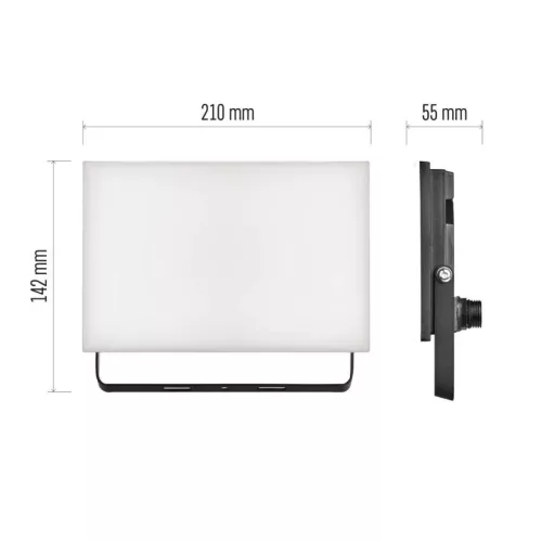 EMOS ZS2542, LED-es reflektor TAMBO, 50 W, 5000 lm, IP65, fekete