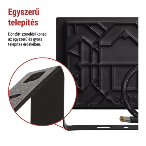 EMOS ZS2542, LED-es reflektor TAMBO, 50 W, 5000 lm, IP65, fekete