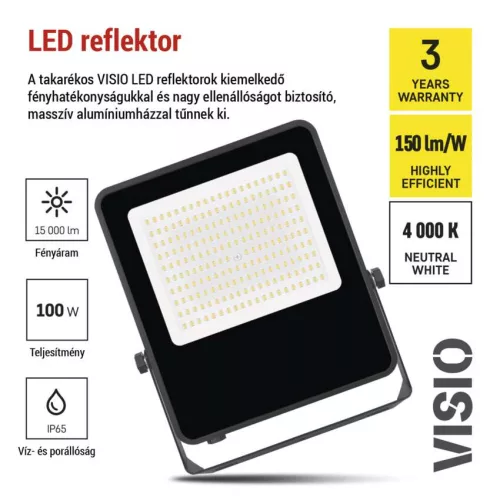 EMOS ZS2553, VISIO LED reflektor 100 W természetes fehér