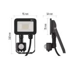 EMOS ZS2712, LED reflektor INOVO 10W 1100lm mozgásérzékelőve IP65 term. fehér