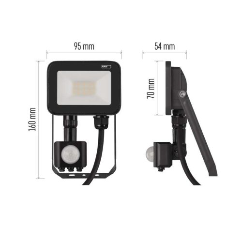 EMOS ZS2712, LED reflektor INOVO 10W 1100lm mozgásérzékelőve IP65 term. fehér