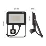 EMOS ZS2732, LED reflektor INOVO 30W 3300lm mozgásérzékelőve IP65 term. fehér