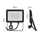 EMOS ZS2742, LED reflektor INOVO 50W 5500lm mozgásérzékelőve IP65 term. fehér