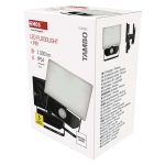 EMOS ZS2912, LED-es reflektor TAMBO mozgásérzékelővel, 10 W, 1000 lm, fekete
