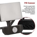 EMOS ZS2912, LED-es reflektor TAMBO mozgásérzékelővel, 10 W, 1000 lm, fekete
