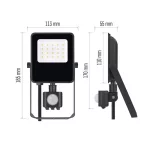 EMOS ZS2913, EMOS VISIO LED reflektor 10W mozgásérzékelővel IP54 term. fehér