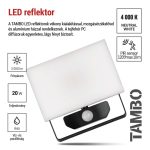 EMOS ZS2922, LED-es reflektor TAMBO mozgásérzékelővel, 20 W, 2000 lm, fekete