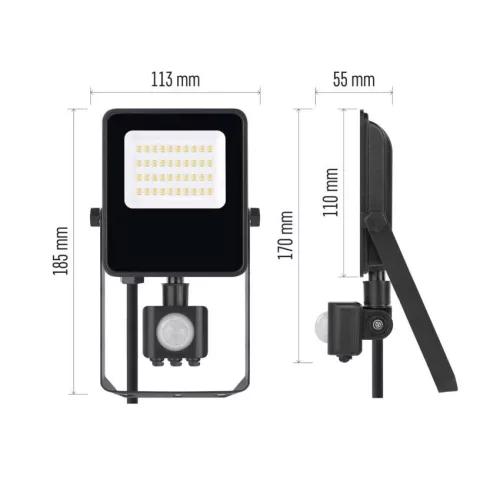 EMOS ZS2923, EMOS VISIO LED reflektor 20 W mozgásérzékelővel IP54 term. fehér