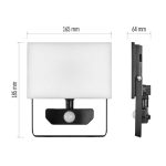 EMOS ZS2932, LED-es reflektor TAMBO mozgásérzékelővel, 30 W, 3000 lm, fekete
