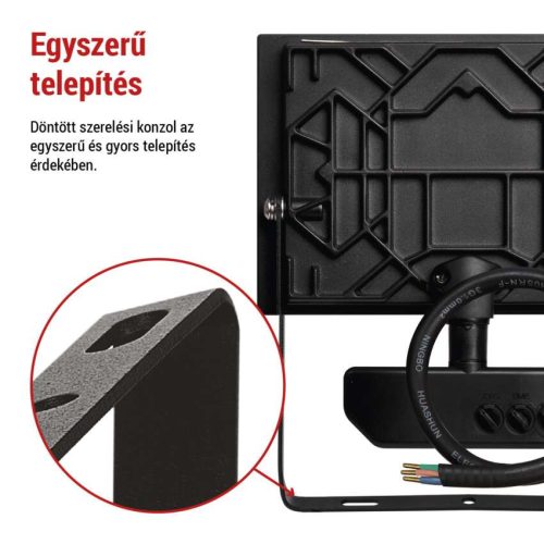 EMOS ZS2932, LED-es reflektor TAMBO mozgásérzékelővel, 30 W, 3000 lm, fekete